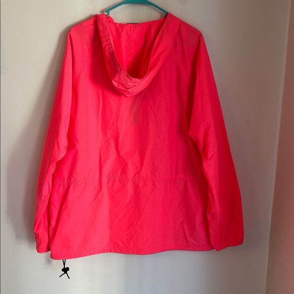 Vintage L.L. Bean Men’s Unisex Neon orange pullover windbreaker light jacket MED - Picture 11 of 11